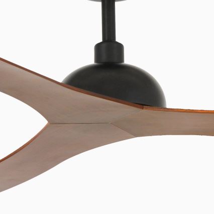 FARO 33447WT - Kattotuuletin GOTLAND L ruskea/musta halkaisija 132 cm Wi-Fi Tuya + kauko-ohjaus