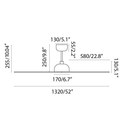 FARO 33447WT - Kattotuuletin GOTLAND L ruskea/musta halkaisija 132 cm Wi-Fi Tuya + kauko-ohjaus