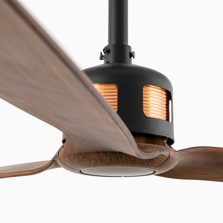 FARO 33451WT - Kattotuuletin COPPER FAN M, halkaisija 128 cm, ruskea/musta, Wi‑Fi (Tuya) + kaukosäädin