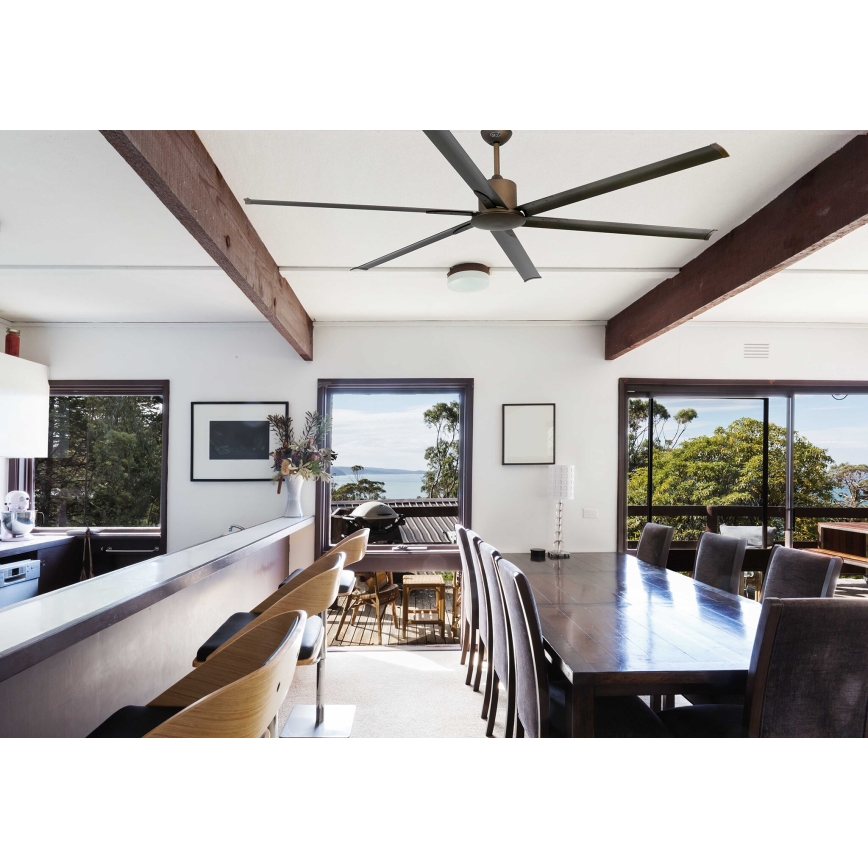 FARO 33462A - Kattotuuletin ANDROS XL ruskea + kaukosäädin