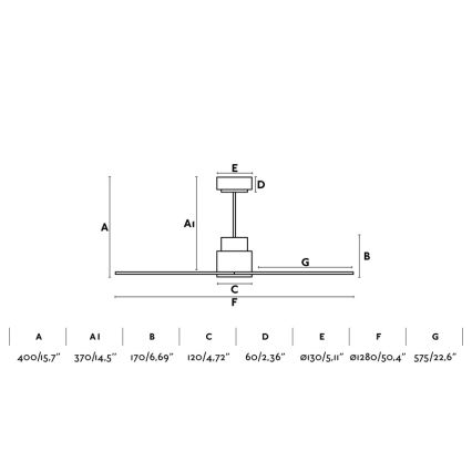 FARO 33478 - Kattotuuletin NASSAU