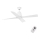 FARO 33480 - Kattoilmaisin TYPHOON IP44 Ø 130 cm valkoinen + kaukosäädin