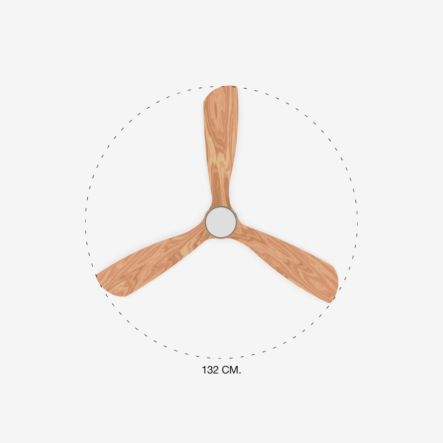 FARO 33560DC - LED Kattotuuletin LANTAU LED/15W/230V puu/kromi + kauko-ohjaus