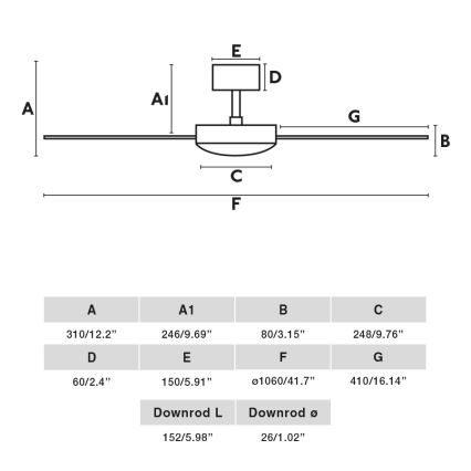 FARO 33603DC - Kattoilmaisin MINI MALLORCA Ruskea/valkoinen Ø 106 cm + kaukosäädin
