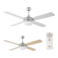 FARO 33701 - Kattotuuletin ICARIA kaukosäätimellä 2xE27/20W/230V harmaa