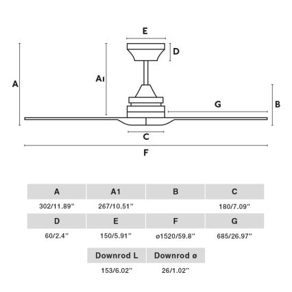 FARO 33718DC - Kattotuuletin ALO L puu/musta + kauko-ohjaus