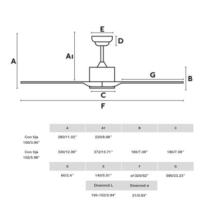 FARO 33750DCWT - Kattotuuletin LUZON L valkoinen halkaisija 132 cm Wi-Fi Tuya + kauko-ohjaus