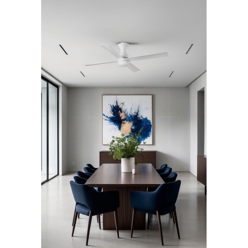 FARO 33756WT - LED Kattotuuletin FRASER XL LED/16W/230V valkoinen halkaisija 120 cm Wi-Fi Tuya + kauko-ohjaus