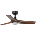 FARO 33806WT1S - himmennettävä LED-kattotuuletin HEYWOOD S LED/10W/230V 2700/3000/4000K Ø 90 cm puu/musta Wi-Fi Tuya + kaukosäädin