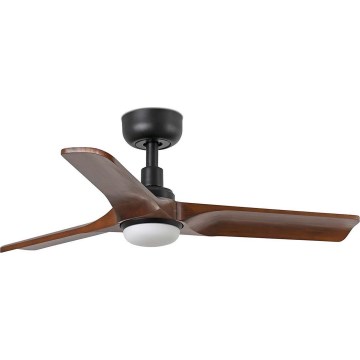 FARO 33806WT1S - himmennettävä LED-kattotuuletin HEYWOOD S LED/10W/230V 2700/3000/4000K Ø 90 cm puu/musta Wi-Fi Tuya + kaukosäädin
