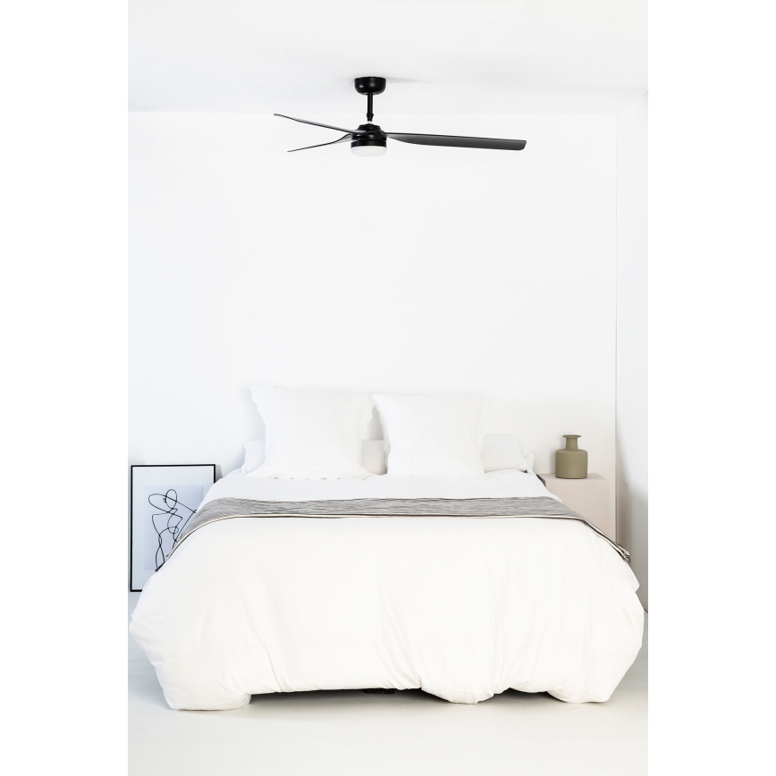 FARO 33815WT-21 - himmennettävä LED-kattotuuletin PUNT M LED/18W/230V 2700/3000/4000K musta, halkaisija 132 cm, Wi‑Fi Tuya + kaukosäädin