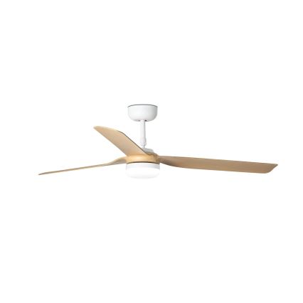 FARO 33816WT-20 - himmennettävä LED-kattotuuletin PUNT M LED/18W/230V ruskea/valkoinen halkaisija 132 cm Wi-Fi Tuya + kaukosäädin