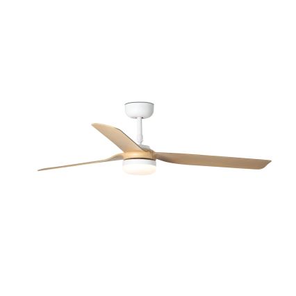 FARO 33816WT-20 - himmennettävä LED-kattotuuletin PUNT M LED/18W/230V ruskea/valkoinen halkaisija 132 cm Wi-Fi Tuya + kaukosäädin