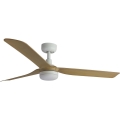 FARO 33816WT1S - LED-himmennettävä kattotuuletin PUNT M LED/18W/230V 2700/3000/4000K halkaisija 132 cm beige/valkoinen Wi-Fi Tuya + kaukosäädin