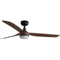 FARO 33817WT-21 - Himmennettävä LED-kattotuuletin PUNT M LED/18W/230V ruskea/musta halkaisija 132 cm Wi-Fi Tuya + kaukosäädin