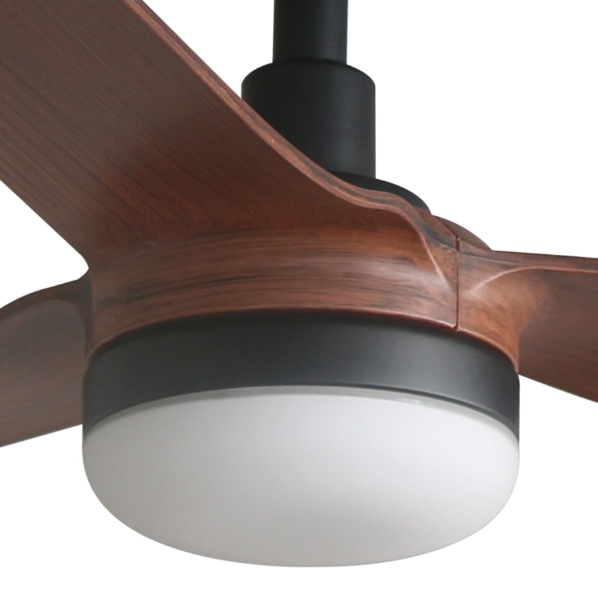 FARO 33817WT1S - himmennettävä LED-kattotuuletin PUNT M LED/18W/230V 2700/3000/4000K halkaisija 132 cm ruskea/musta Wi-Fi Tuya + kaukosäädin