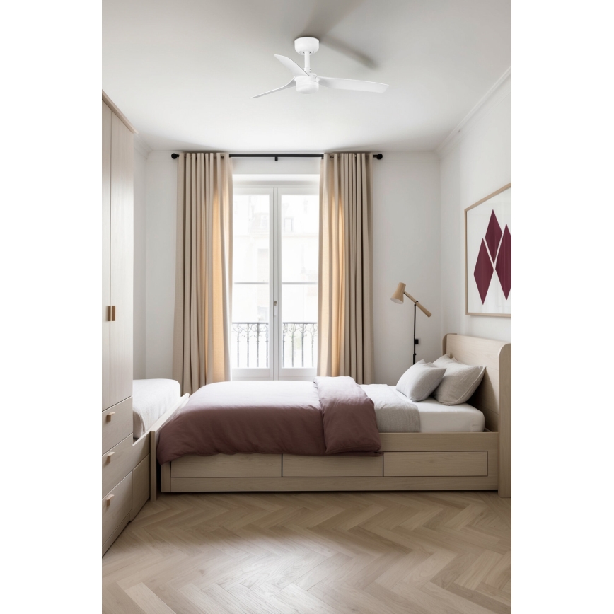 FARO 33820-1TW - himmennettävä LED-kattotuuletin MINI PUNT LED/10W 2700/3000/4000K valkoinen halkaisija 90 cm + kaukosäädin