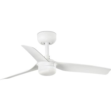 FARO 33820WT-1TW - Himmennettävä LED-kattotuuletin MINI PUNT S LED/10W/230V 2700/3000/4000K valkoinen Ø 90 cm Wi‑Fi Tuya + kaukosäädin