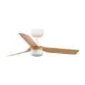 FARO 33821-1TW - LED himmennettävä kattotuuletin MINI PUNT S LED/10W 2700/4000/6000K puu/valkoinen halkaisija 90 cm + kauko-ohjaus
