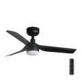 FARO 33822-1TW - LED-himmennettävä kattotuuletin MINI PUNT, LED 10 W, 2700/3000/4000 K, musta, Ø 90 cm + kaukosäädin