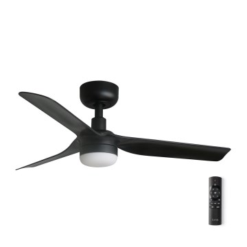 FARO 33822-1TW - LED-himmennettävä kattotuuletin MINI PUNT, LED 10 W, 2700/3000/4000 K, musta, Ø 90 cm + kaukosäädin