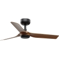 FARO 33823WT - Kattotuuletin MINI PUNT S ruskea/musta halkaisija 90 cm Wi-Fi Tuya + kauko-ohjaus