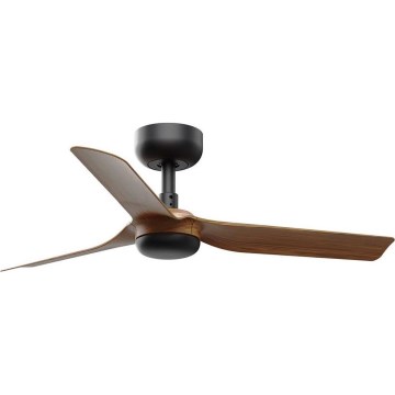 FARO 33823WT - Kattotuuletin MINI PUNT S ruskea/musta halkaisija 90 cm Wi-Fi Tuya + kauko-ohjaus