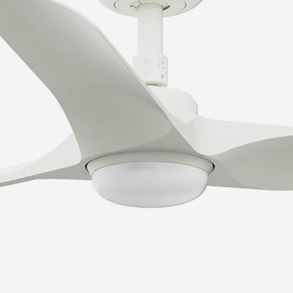 FARO 33824-1TW - LED-himmennettävä kattotuuletin HEY S LED/10W/230V 2700/3000/4000K, valkoinen, halkaisija 90 cm + kaukosäädin