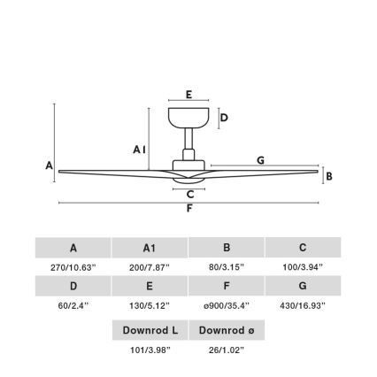 FARO 33825WT-1TW - LED himmennettävä kattovalo HEY S LED/10W/230V 2700/4000/6000K musta halkaisija 90 cm Wi-Fi Tuya + kauko-ohjaus