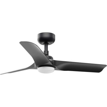 FARO 33825WT1S - HEY S LED-himmennettävä kattotuuletin, LED/10W/230V, 2700/3000/4000K, halkaisija 90 cm, musta, Wi‑Fi (Tuya) + kaukosäädin