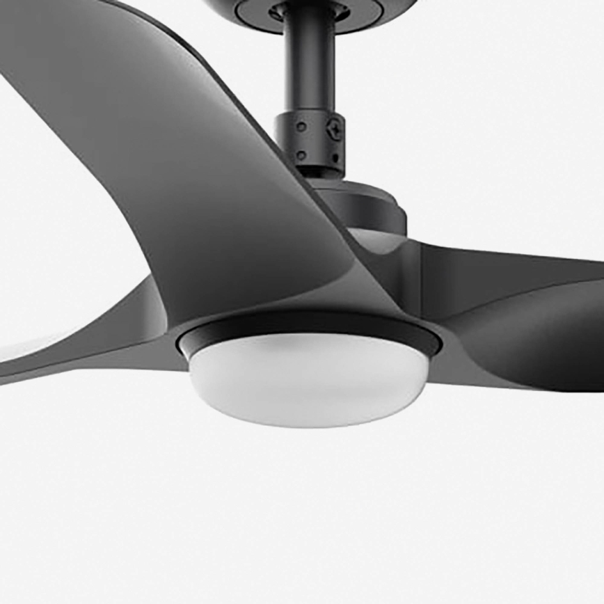 FARO 33825WT1S - HEY S LED-himmennettävä kattotuuletin, LED/10W/230V, 2700/3000/4000K, halkaisija 90 cm, musta, Wi‑Fi (Tuya) + kaukosäädin