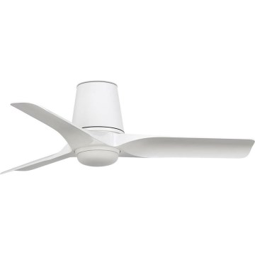 FARO 33826-1TW - LED-himmennettävä kattotuuletin HEY TUB S LED/10W/230V 2700/3000/4000K valkoinen halkaisija 90 cm + kaukosäädin