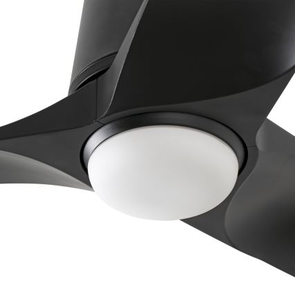 FARO 33827-1TW - LED-himmennettävä kattotuuletin HEY TUB S LED/10W/230V 2700/3000/4000K musta halkaisija 90 cm + kaukosäädin