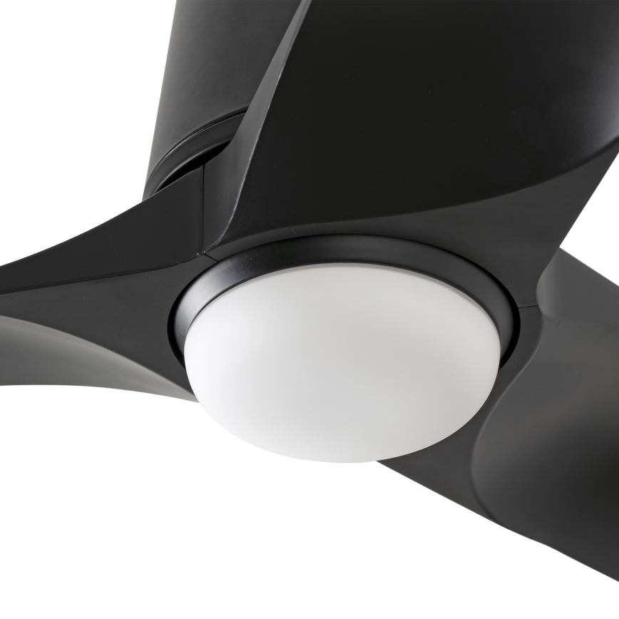 FARO 33827-1TW - LED-himmennettävä kattotuuletin HEY TUB S LED/10W/230V 2700/3000/4000K musta halkaisija 90 cm + kaukosäädin