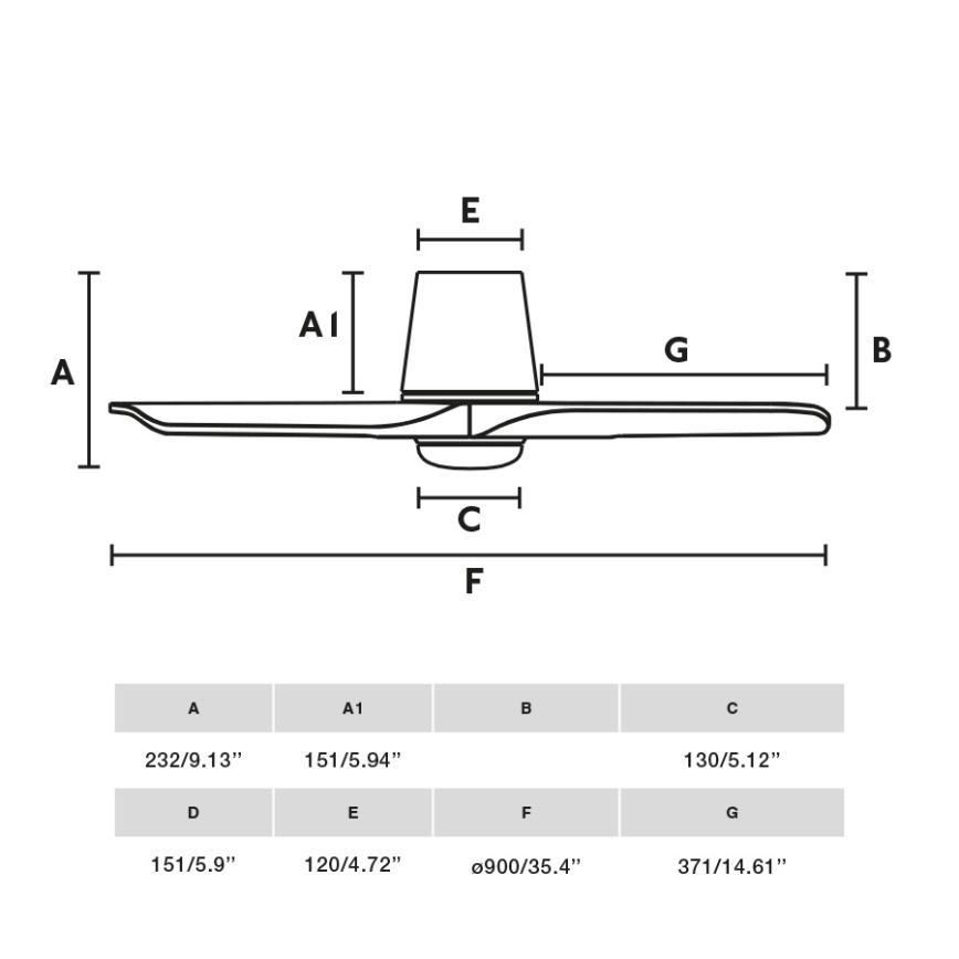 FARO 33827-1TW - LED himmennettävä kattovalo HEY TUB S LED/10W/230V 2700/4000/6000K musta halkaisija 90 cm + kauko-ohjaus