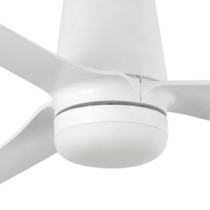 FARO 33828-1TW - LED-himmennettävä kattotuuletin PUNT TUB M LED/18W/230V 2700/3000/4000K halkaisija 130 cm valkoinen + kaukosäädin