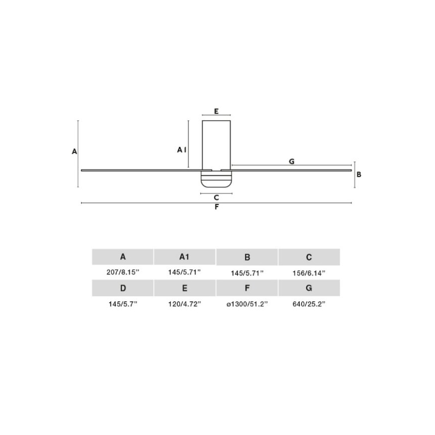FARO 33828 - Kattotuuletin PUNT TUB M valkoinen halkaisija 130 cm + kauko-ohjaus