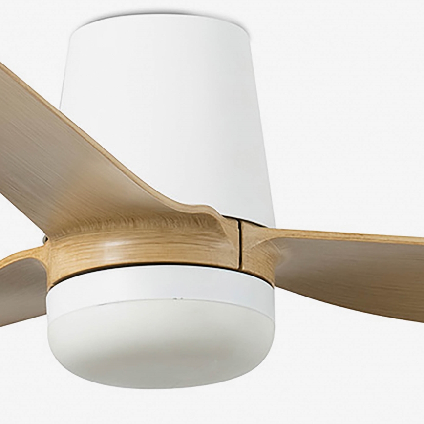 FARO 33829WT1S - himmennettävä LED-kattotuuletin PUNT TUB M LED/18W/230V/2700/3000/4000K Ø 132 cm beige/valkoinen Wi-Fi Tuya + kaukosäädin