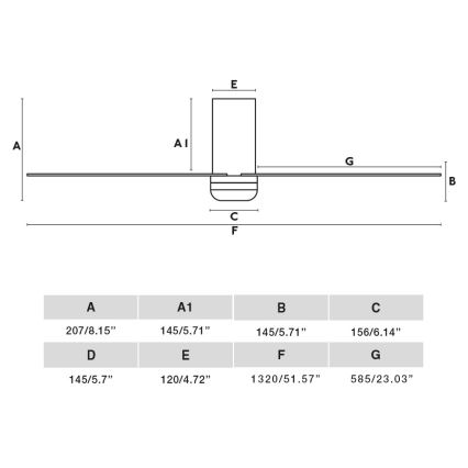 FARO 33830WT - Kattotuuletin PUNT TUB M musta halkaisija 132 cm Wi-Fi Tuya + kauko-ohjaus