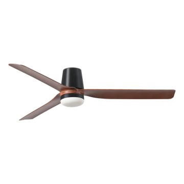 FARO 33831-1TW - Himmennettävä LED-kattotuuletin PUNT TUB M LED/18W/230V 2700/3000/4000K halkaisija 130 cm ruskea/musta + kaukosäädin