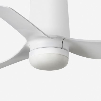 FARO 33832-1TW - LED-himmennettävä kattotuuletin MINI PUNT TUB LED/10W/230V 2700/3000/4000K Ø90 cm valkoinen + kaukosäädin