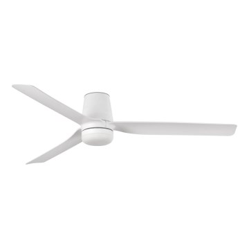 FARO 33832-1TW - LED-himmennettävä kattotuuletin MINI PUNT TUB LED/10W/230V 2700/3000/4000K Ø90 cm valkoinen + kaukosäädin