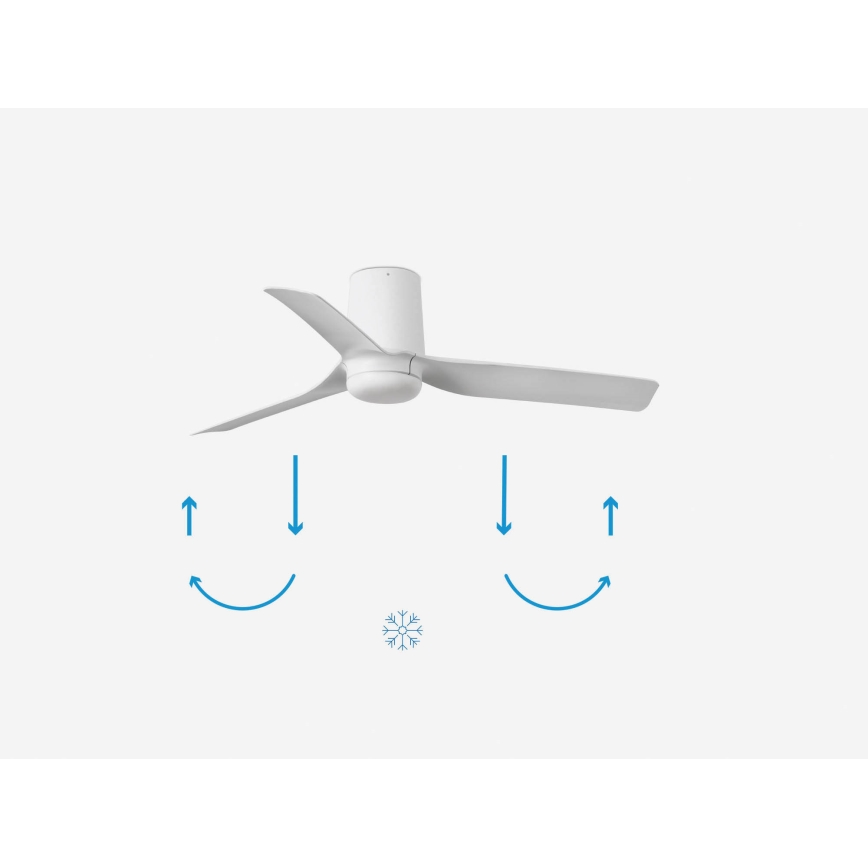 FARO 33832 - Kattotuuletin MINI PUNT TUB S valkoinen halkaisija 90 cm + kauko-ohjaus