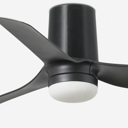 FARO 33834-1TW - Himennettävä LED-kattotuuletin MINI PUNT TUB S LED/10W/230V 2700/3000/4000K, halkaisija 90 cm, musta + kaukosäädin