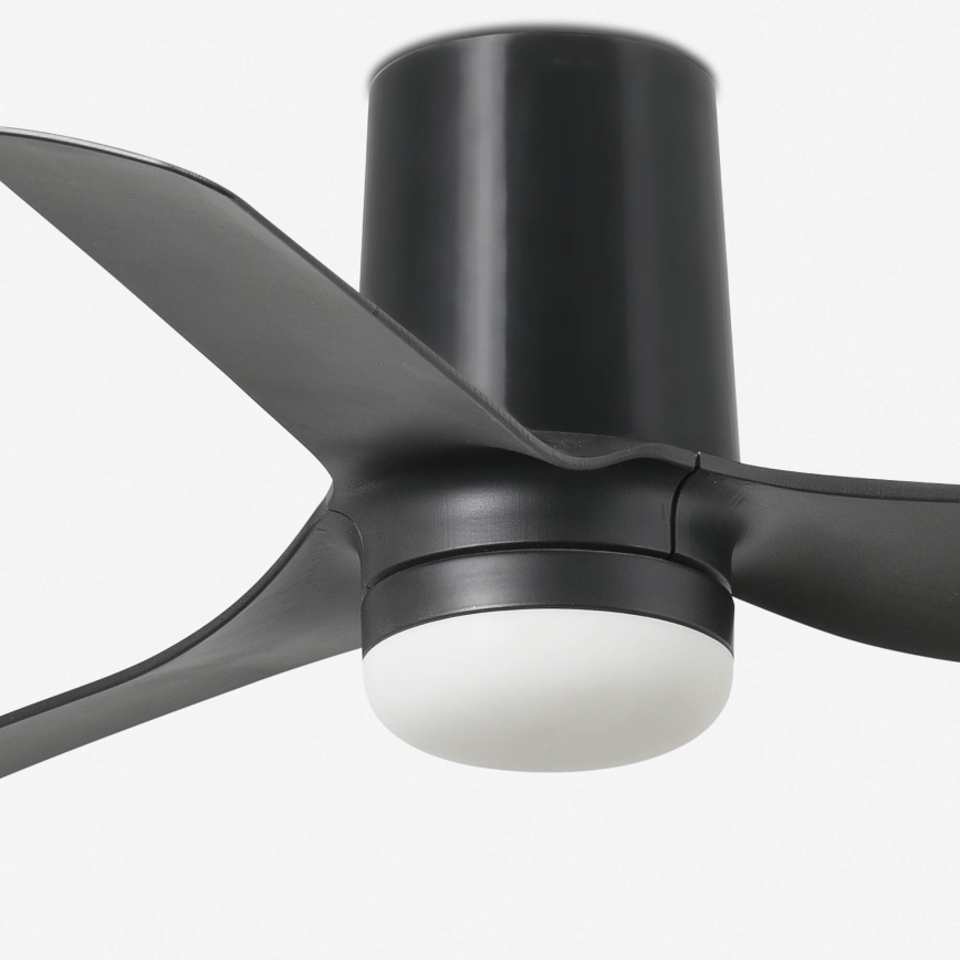 FARO 33834-1TW - Himennettävä LED-kattotuuletin MINI PUNT TUB S LED/10W/230V 2700/3000/4000K, halkaisija 90 cm, musta + kaukosäädin