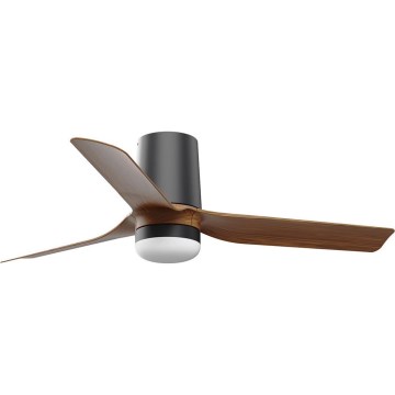 FARO 33835-1TW - Himmennettävä LED-kattotuuletin MINI PUNT TUB S LED/10W/230V 2700/3000/4000K Ø 90 cm, ruskea/musta + kaukosäädin