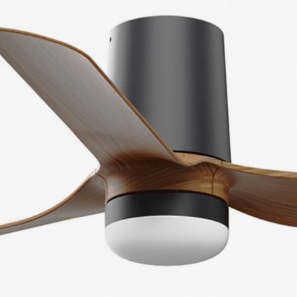 FARO 33835-1TW - Himmennettävä LED-kattotuuletin MINI PUNT TUB S LED/10W/230V 2700/3000/4000K Ø 90 cm, ruskea/musta + kaukosäädin