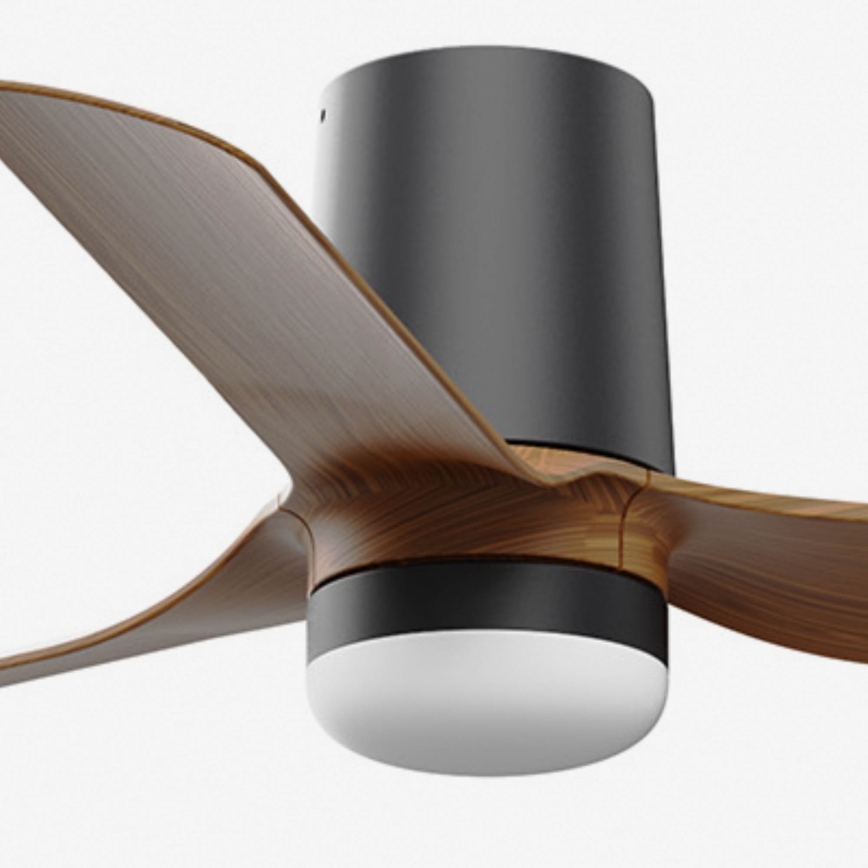 FARO 33835-1TW - LED himmennettävä kattotuuletin MINI PUNT TUB S LED/10W/230V 2700/4000/6000K halkaisija 90 cm ruskea/musta + kauko-ohjaus