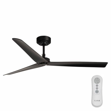 FARO 34100 - Kattotuuletin MILOS musta + kauko-ohjaus