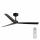 FARO 34100 - Kattotuuletin MILOS musta + kauko-ohjaus